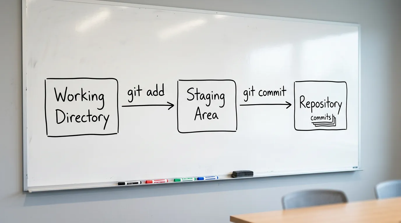 Diagrama do fluxo básico do Git