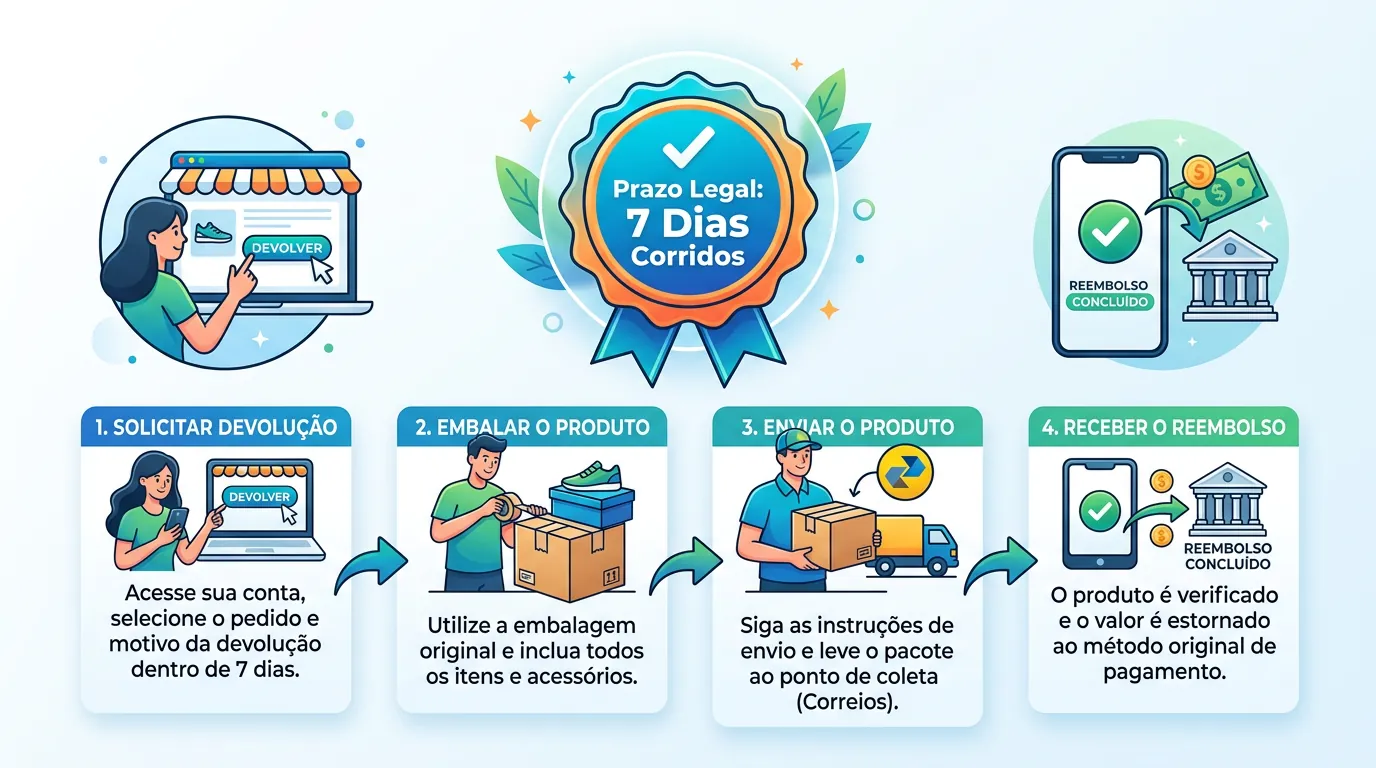 Passo a passo como funciona a logística reversa e devolução em 7 dias