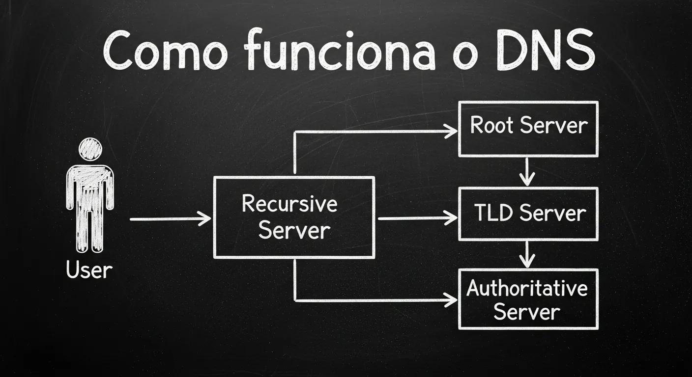 Diagrama de resolução DNS
