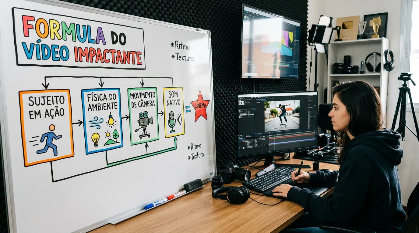 Fórmula de prompt para transformar imagem em vídeo com IA