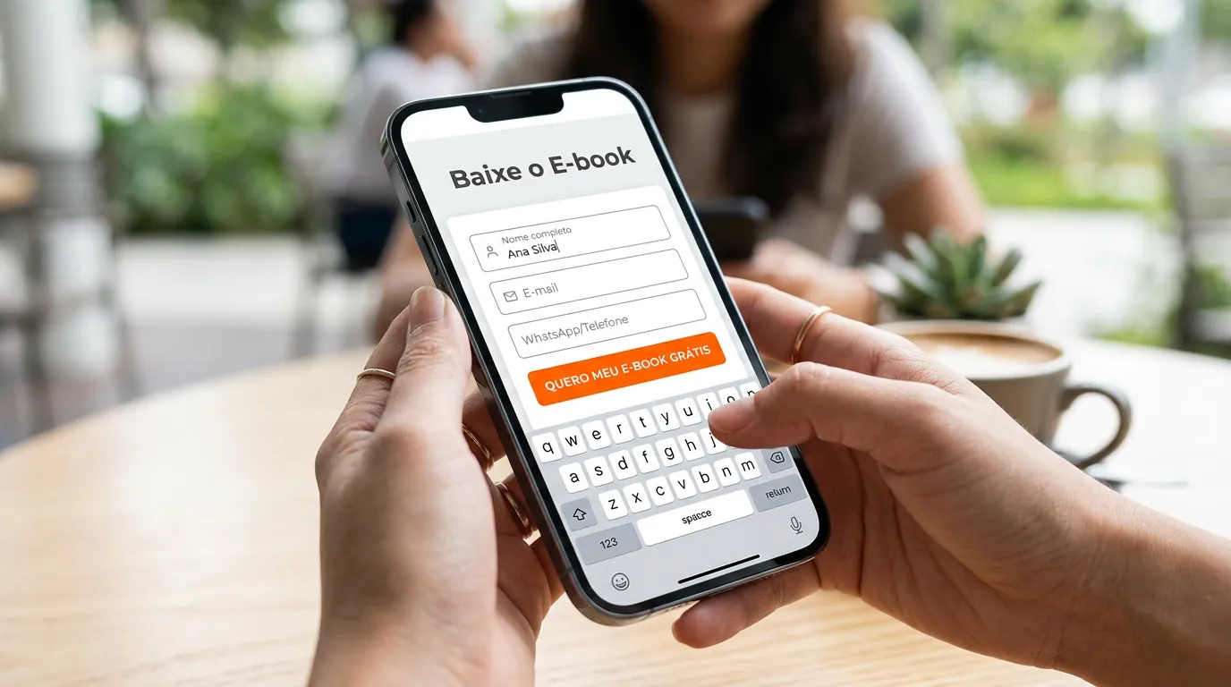 Formulário de landing page minimalista