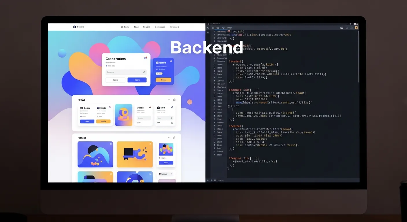 Front-end vs Back-end comparativo visual