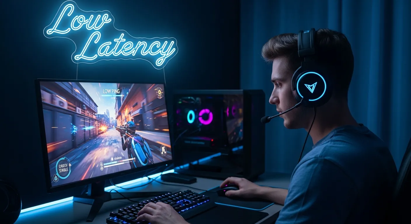 Gamer usando rede Wi-Fi 6GHz
