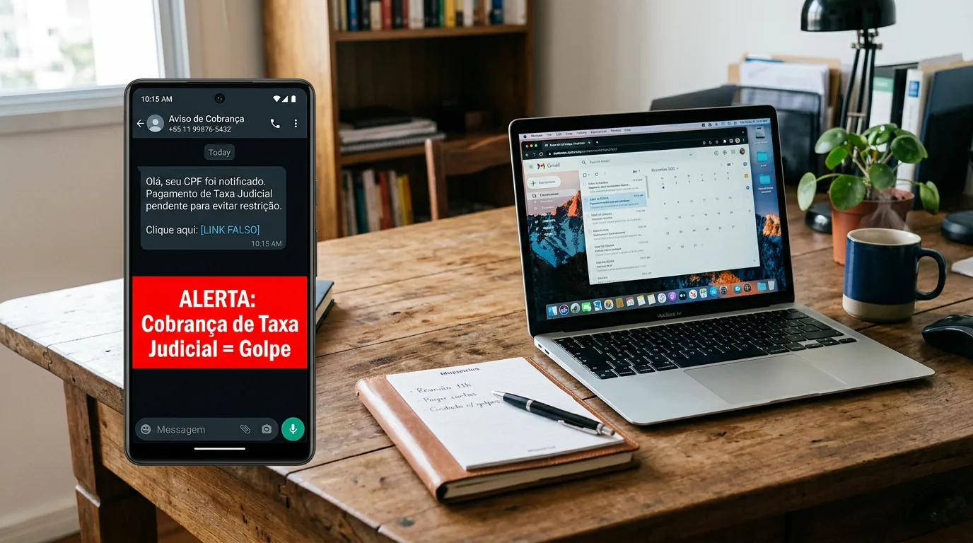 Como identificar mensagem falsa no golpe do falso advogado pelo WhatsApp