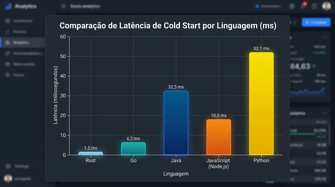 Gráfico de Latência de Cold Start Serverless