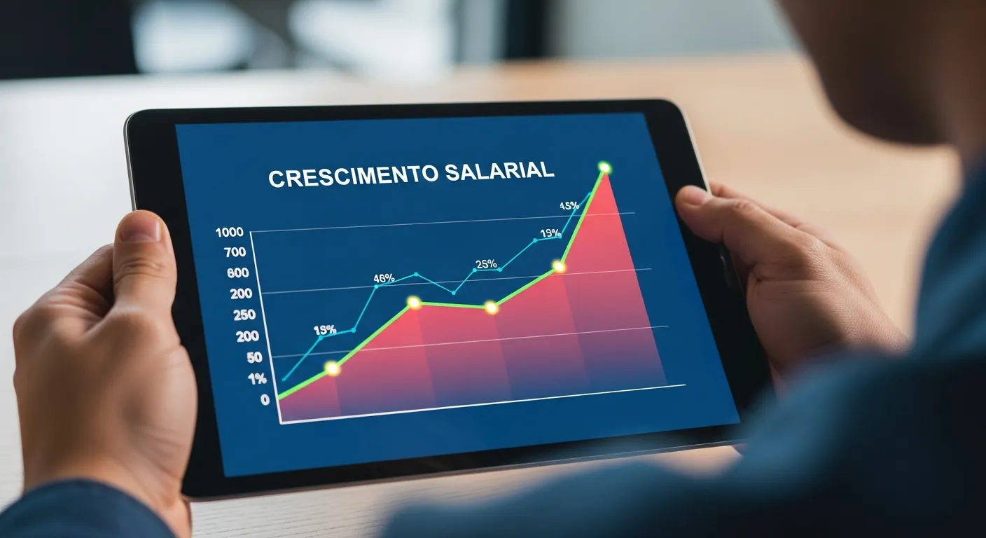 Grafico de crescimento salarial em tecnologia