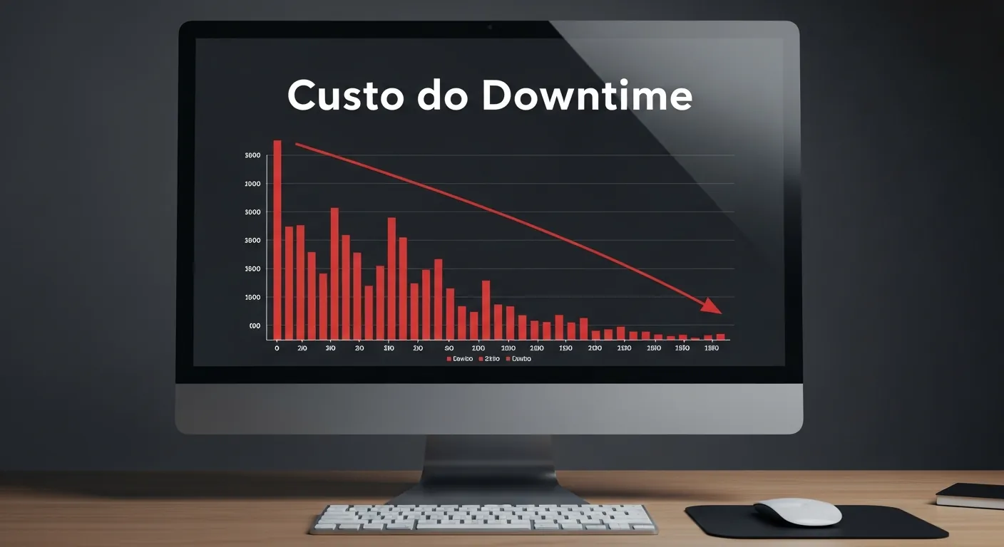 Gráfico de custo de tempo de inatividade