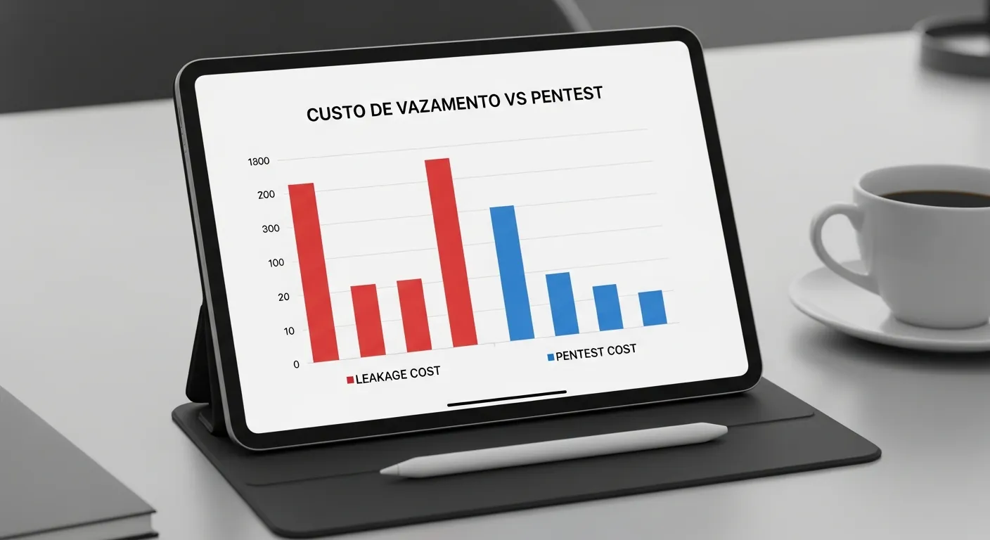 Grafico comparando custos de ciberseguranca