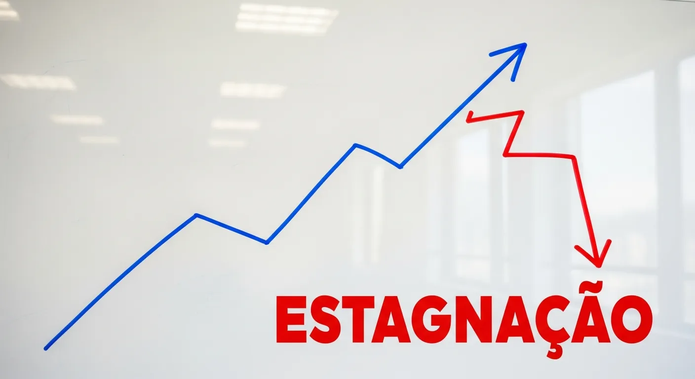 Gráfico mostrando estagnação na carreira