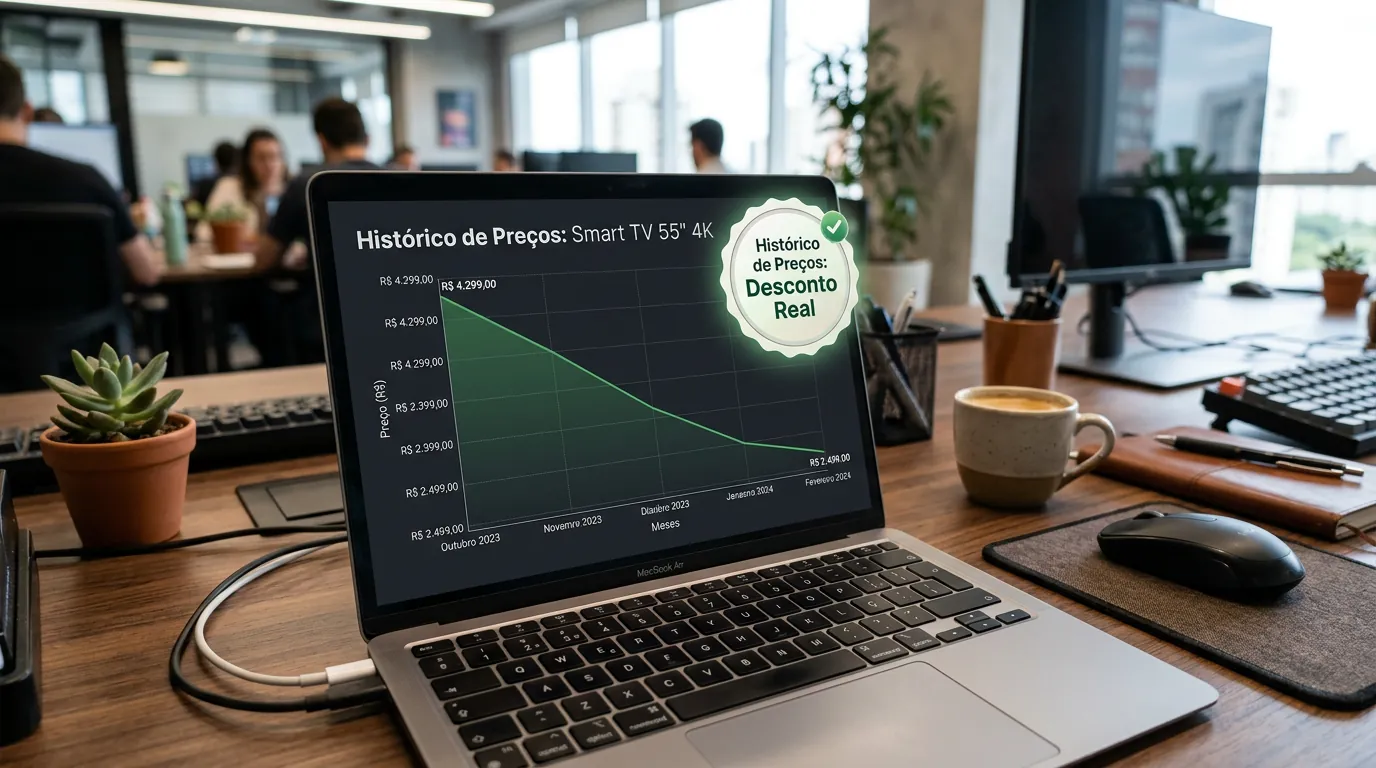Gráfico de histórico de preços para verificar se o desconto da Black Friday é real