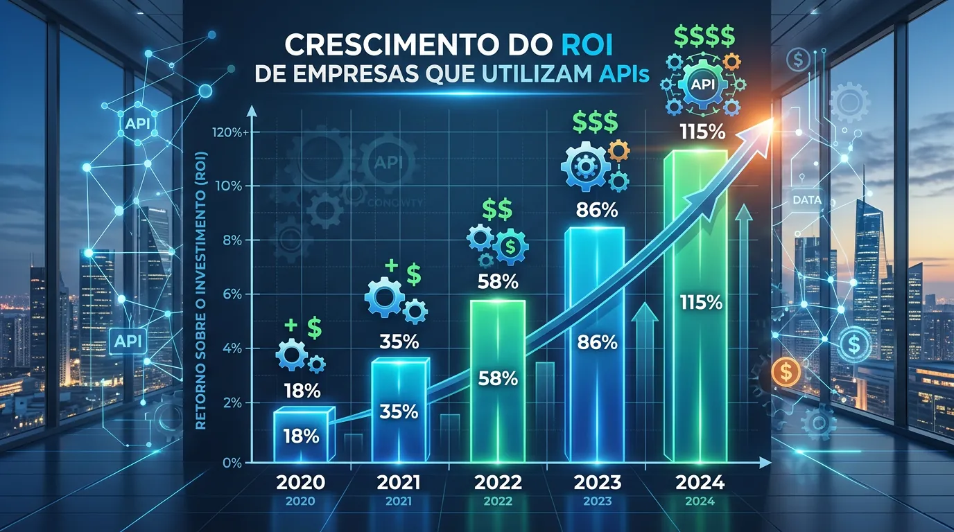 Gráfico de ROI impulsionado pelo uso de APIs