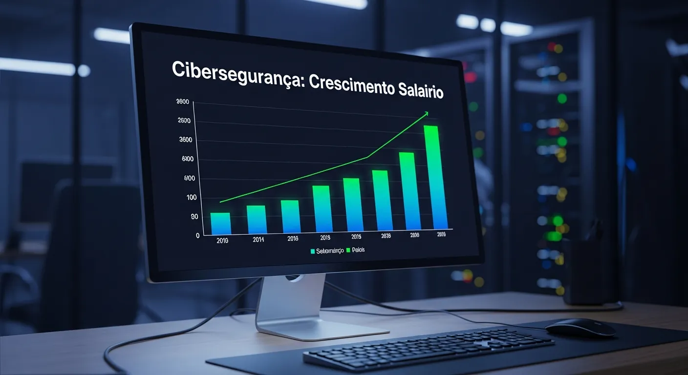 Gráfico de salários de cibersegurança no Brasil