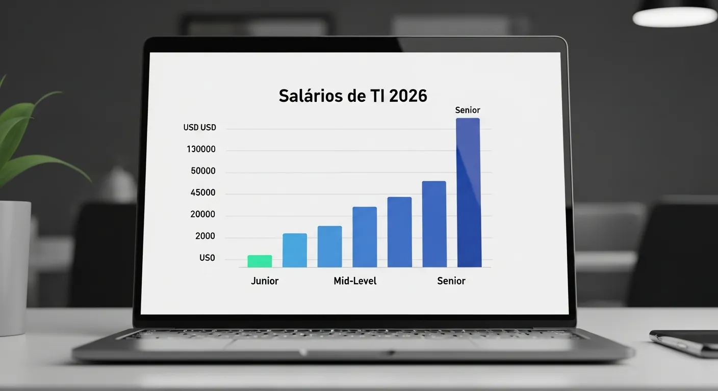 Gráfico de salários de redes no Brasil