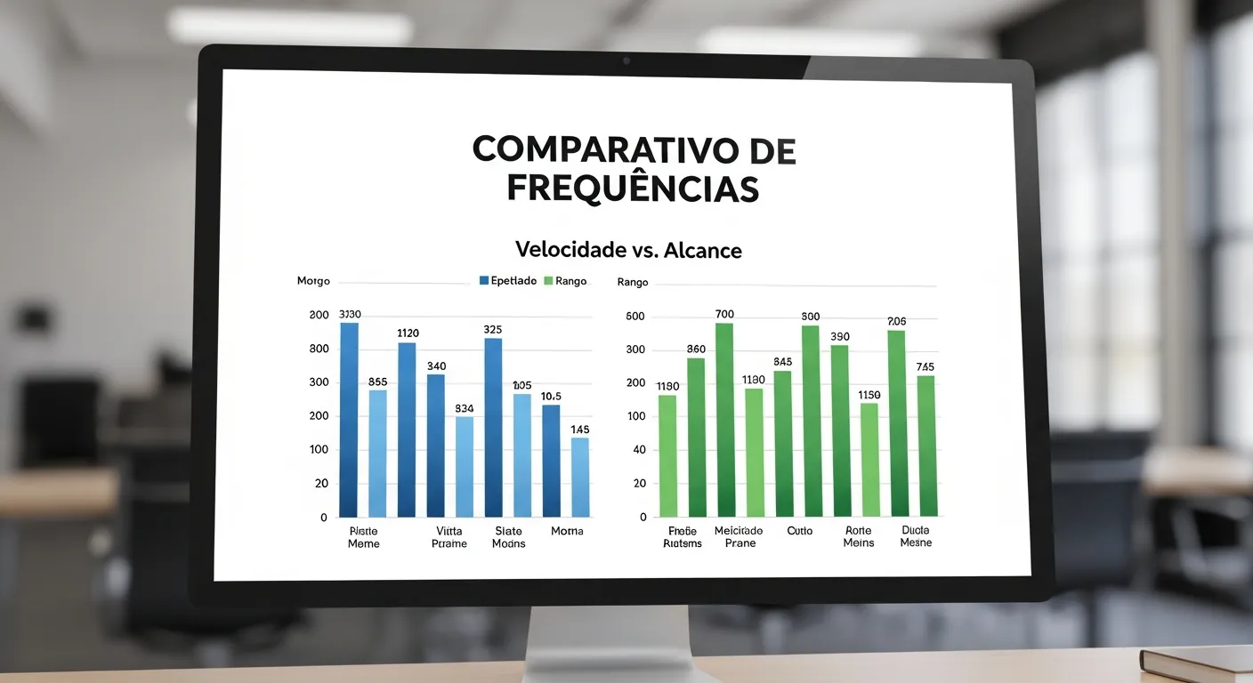 Grafico velocidade e alcance Wi-Fi