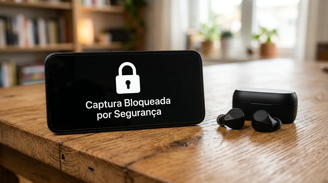 Explicação sobre por que a gravação de tela do celular fica preta ou sem som