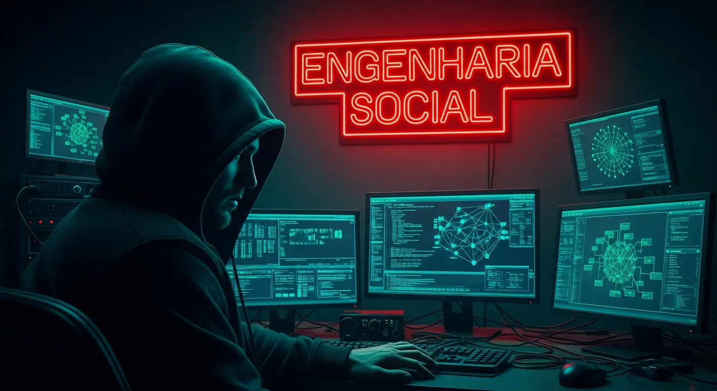Hacker realizando engenharia social