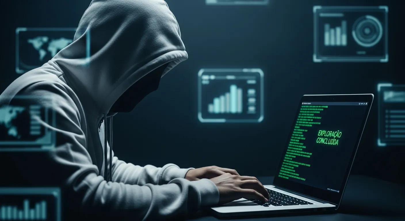 Hacker etico realizando a exploracao em um pentest