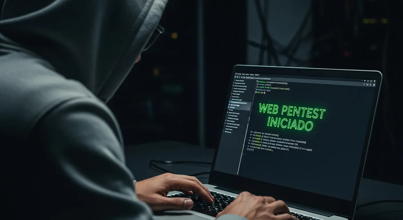 Profissional realizando um teste de invasão em aplicações web