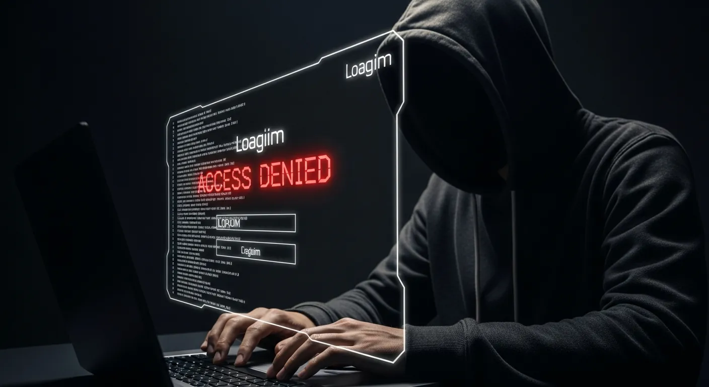 Hacker tentando burlar autenticação de sistema