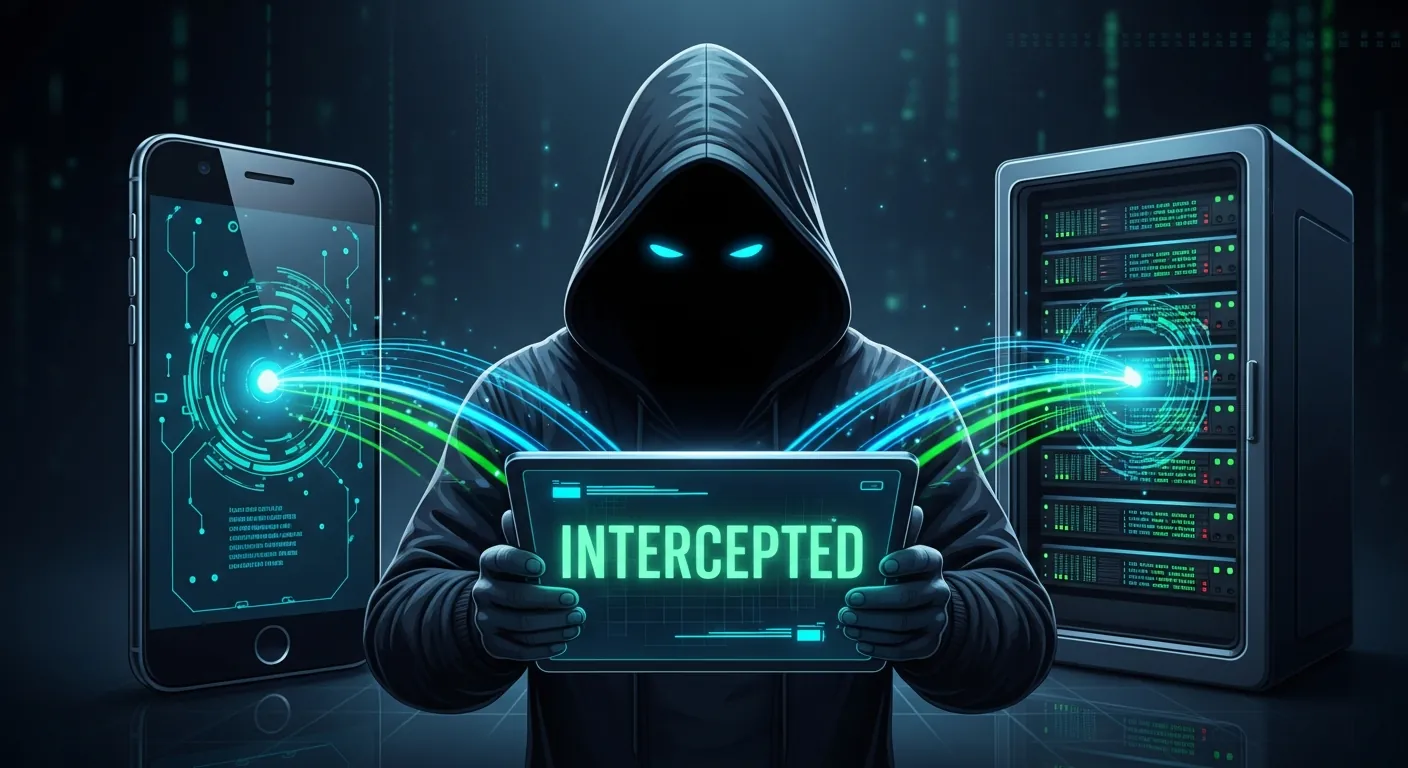 Ataque Man-in-the-Middle interceptando dados