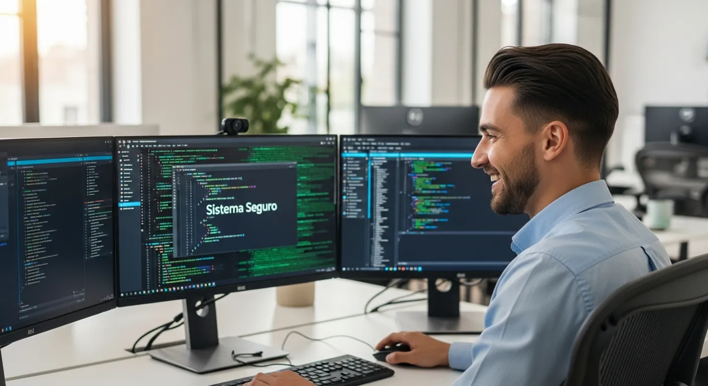 Hacker White Hat trabalhando em segurança