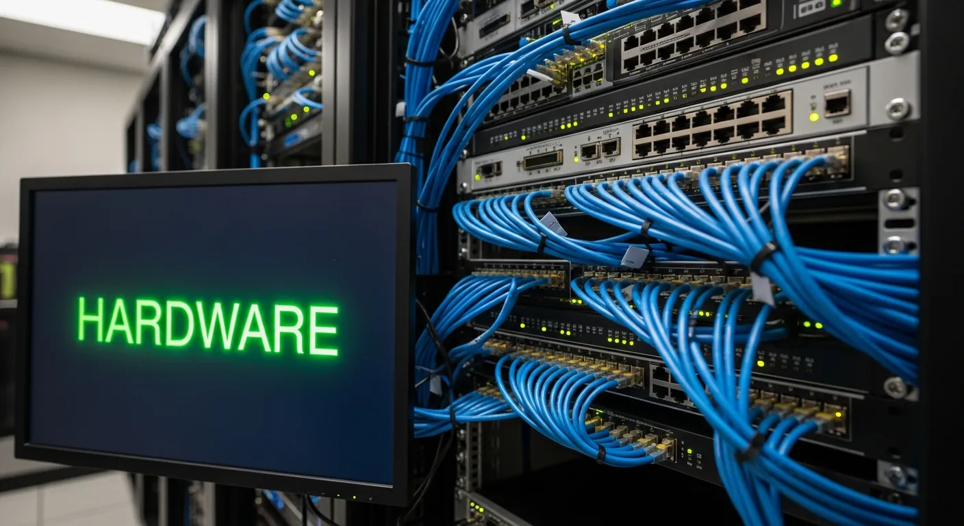 Equipamentos físicos de rede em um data center