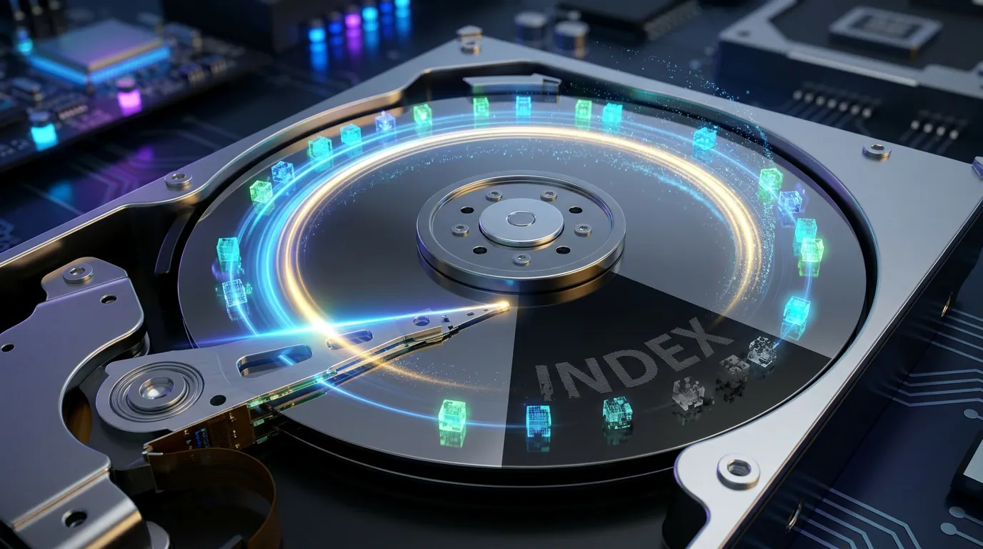 Representação gráfica de dados persistentes após formatação rápida em HDD