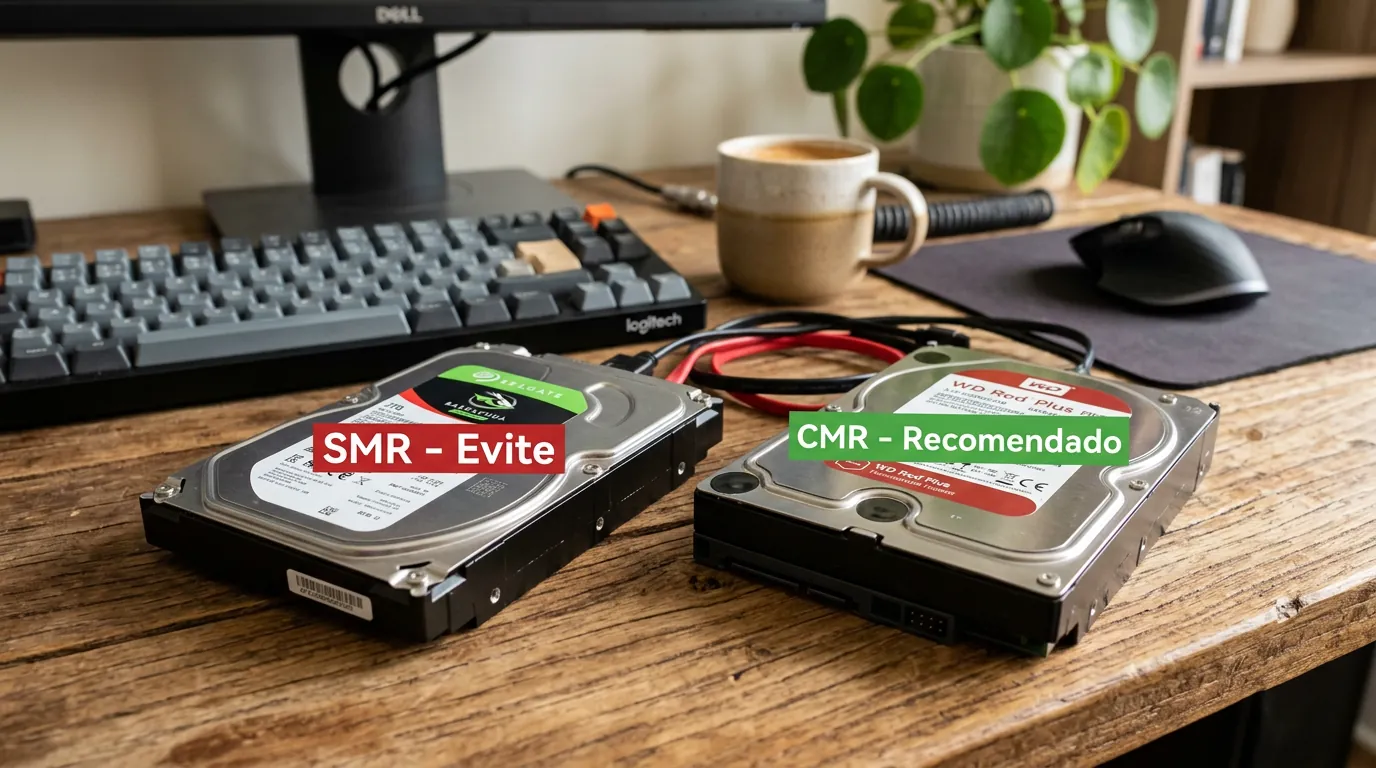 Comparação entre discos rígidos SMR e CMR para NAS