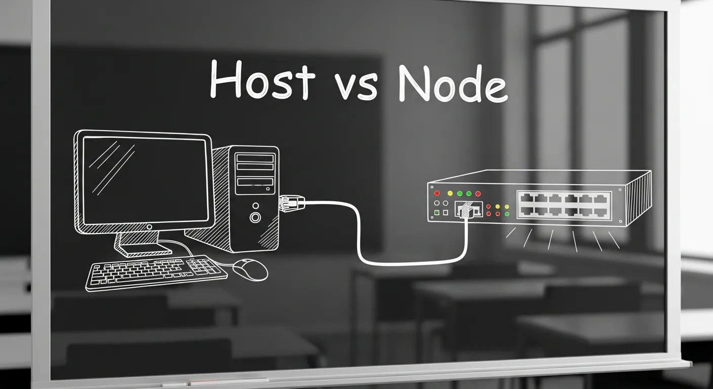 Diferença entre host e node em redes