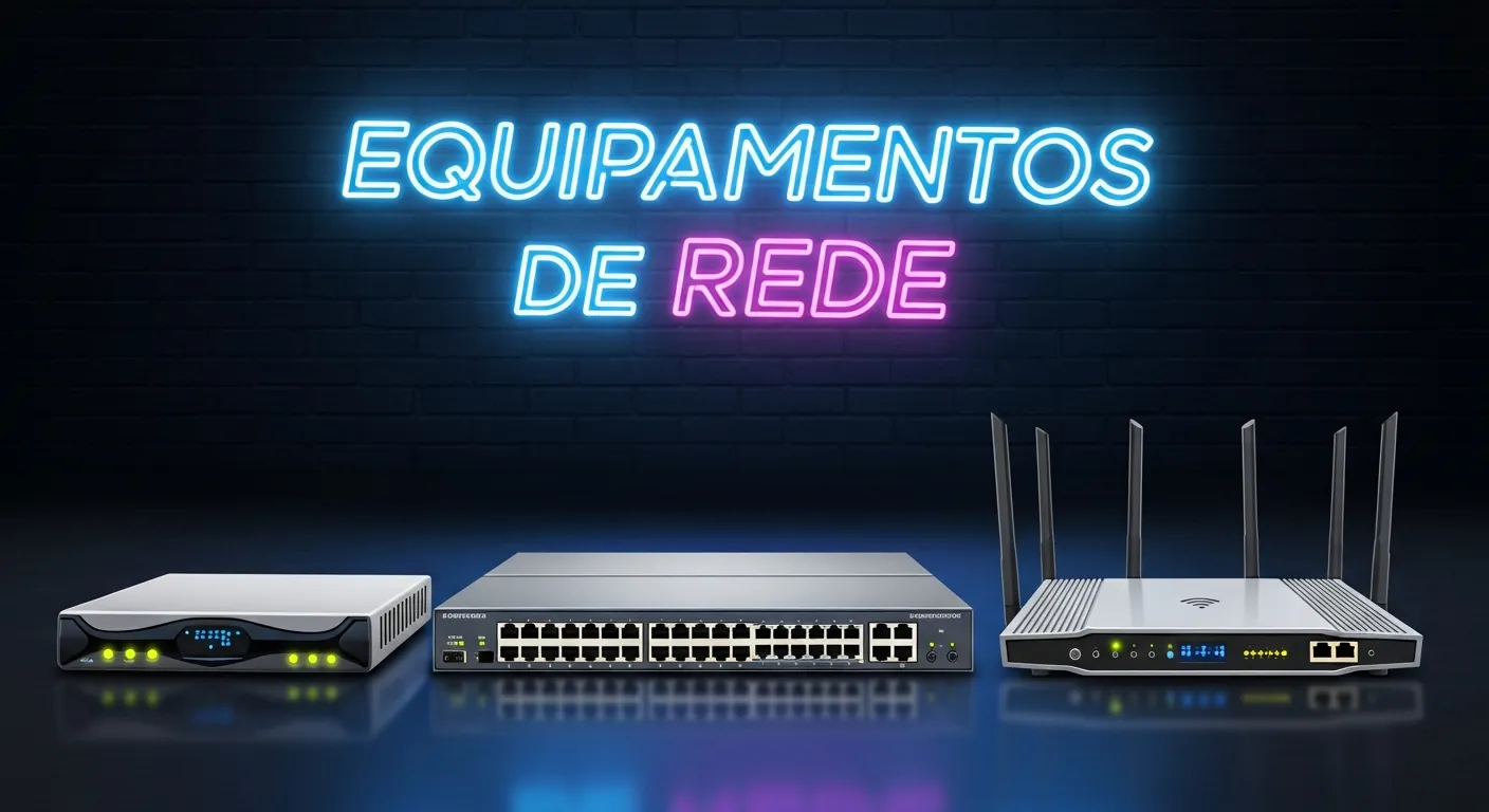 Diferença visual entre Hub, Switch e Roteador