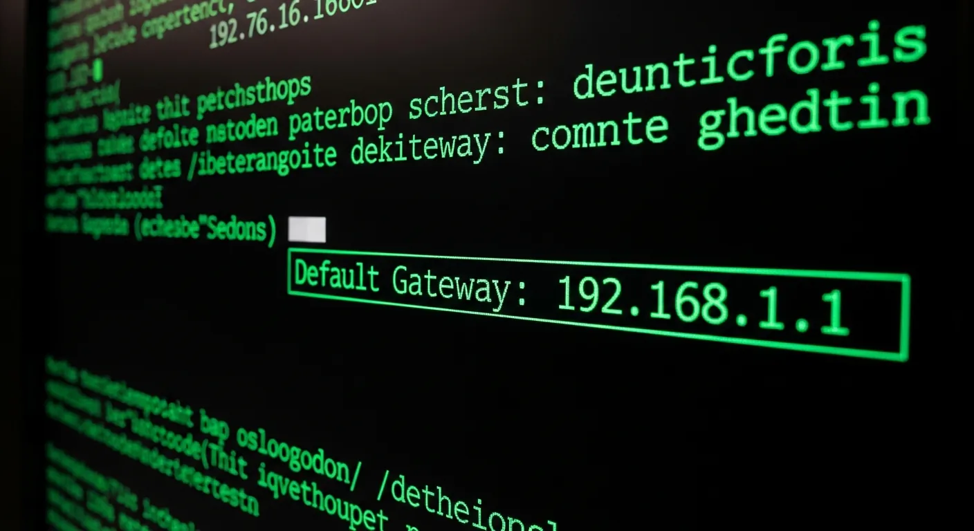 Descobrindo o gateway padrão pelo prompt de comando