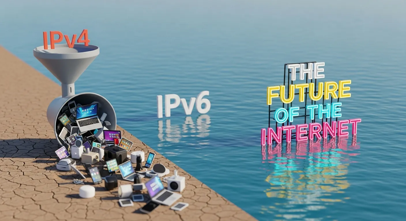 Comparação de capacidade IPv4 e IPv6