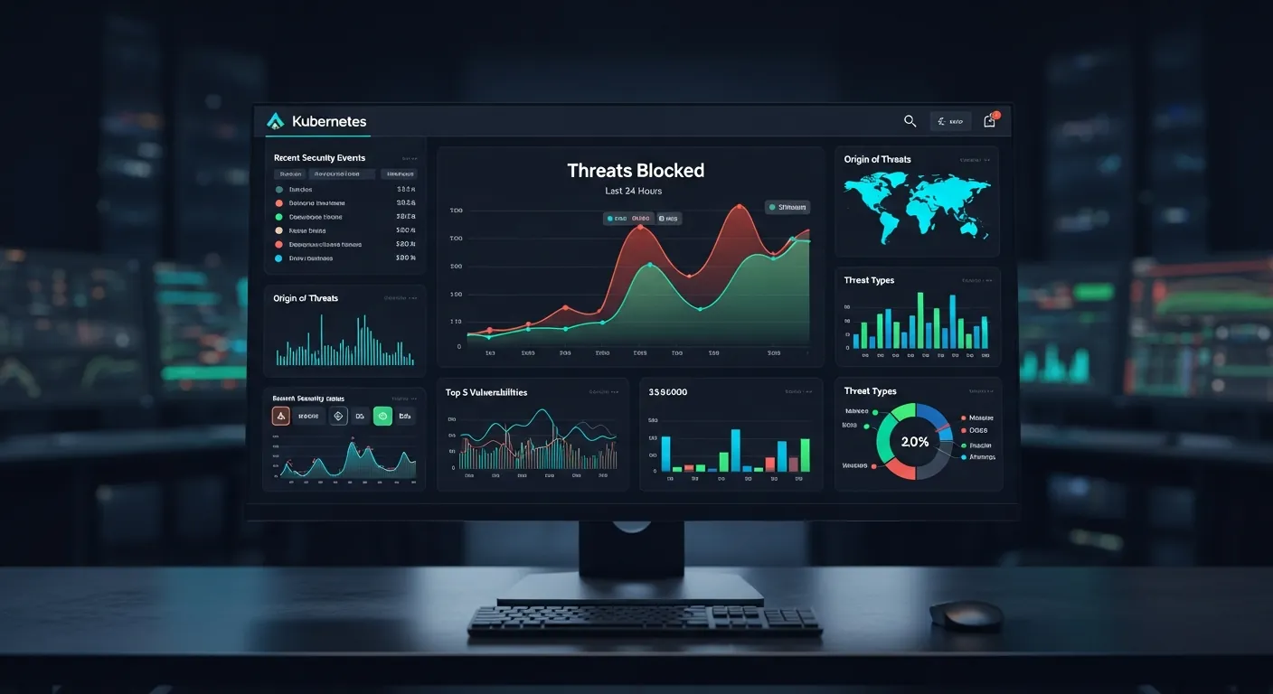 Alt Text: Painel de segurança em clusters Kubernetes