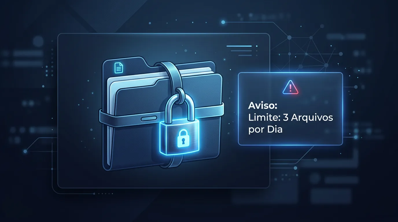 Limite de upload de 3 arquivos por dia e biblioteca de 500 MB no ChatGPT Grátis