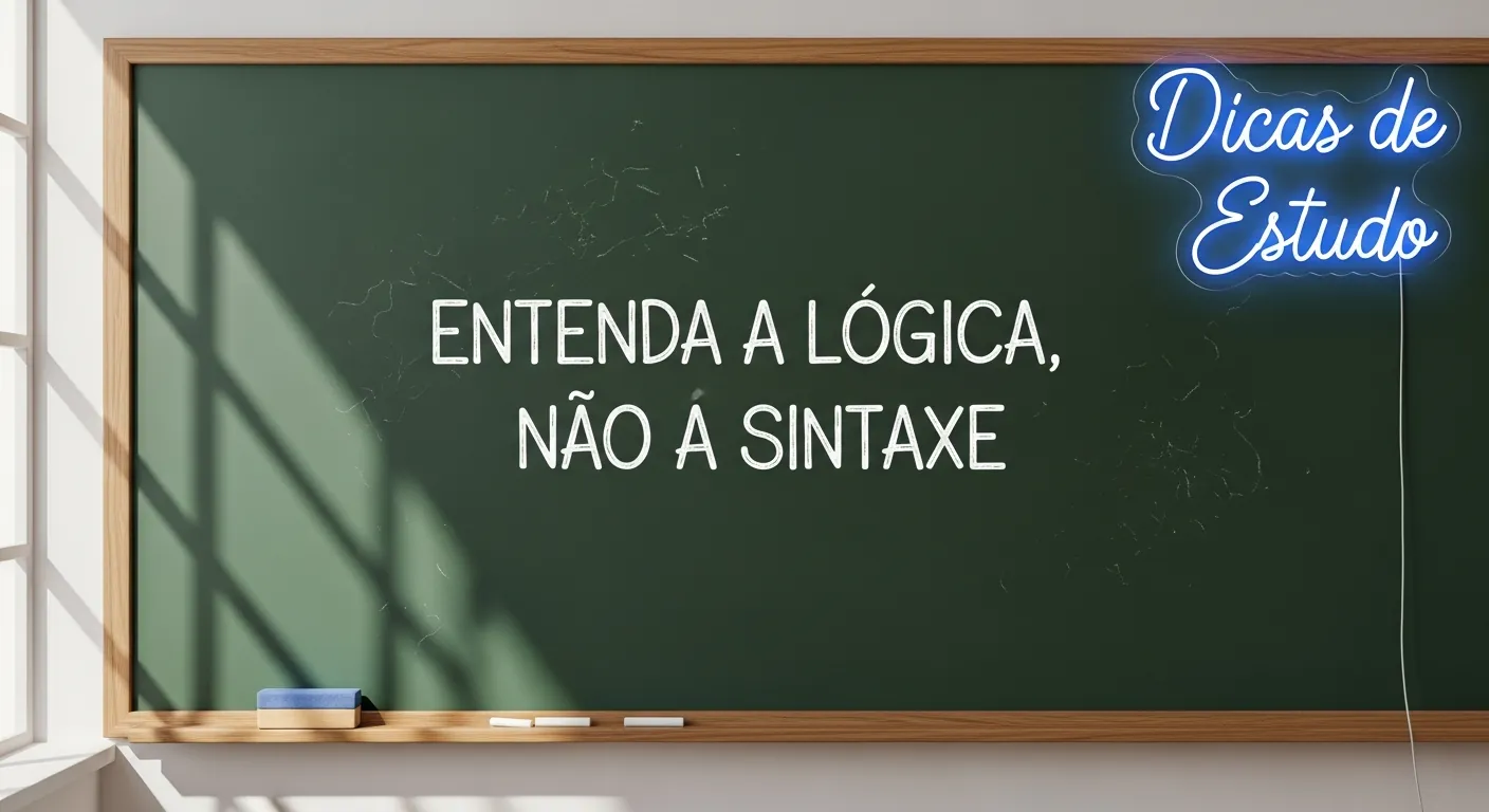 Lousa com dicas de estudo para programadores