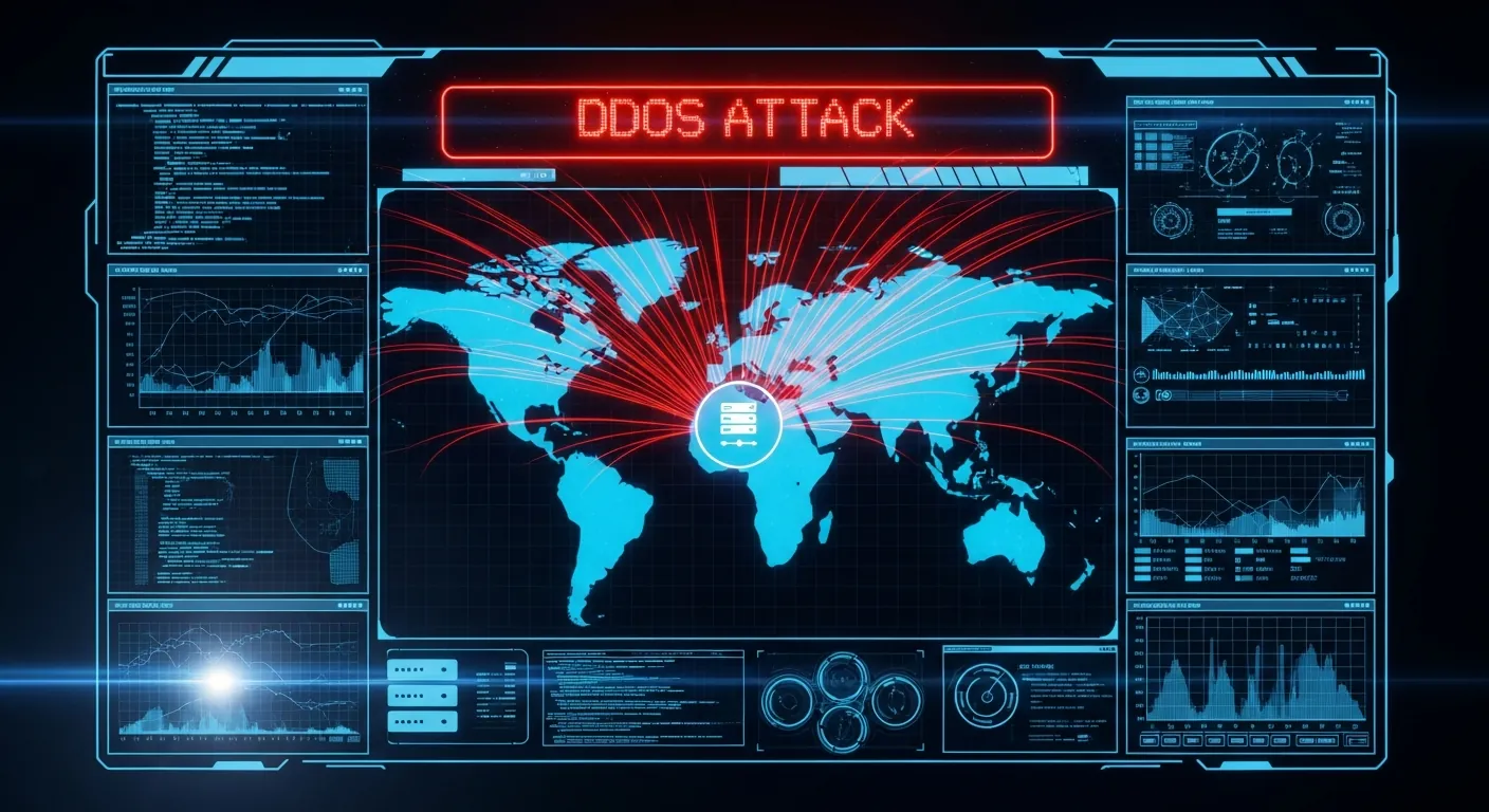 Mapa de conexões de um ataque DDoS