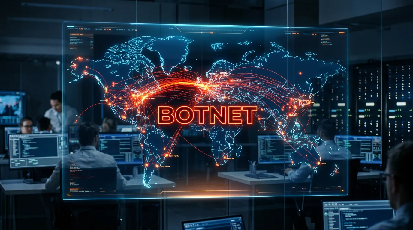 Mapa de ataques DDoS por botnets em roteadores