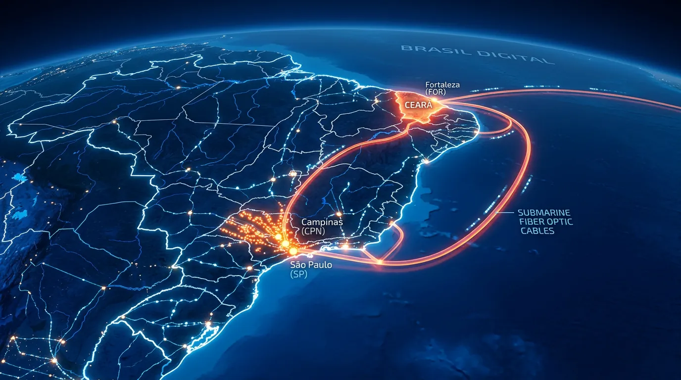 Mapa de investimentos em data centers no Brasil