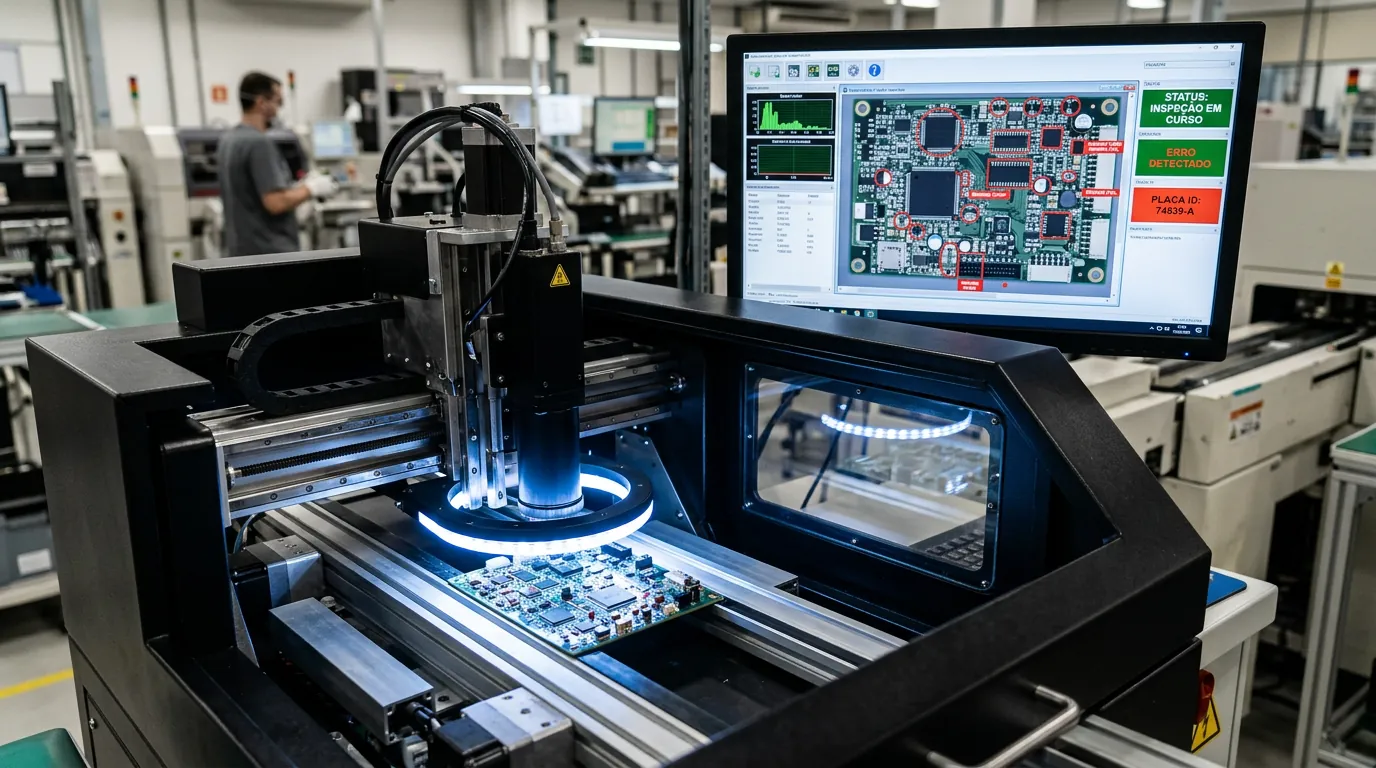 Inspeção Óptica Automatizada AOI em PCB