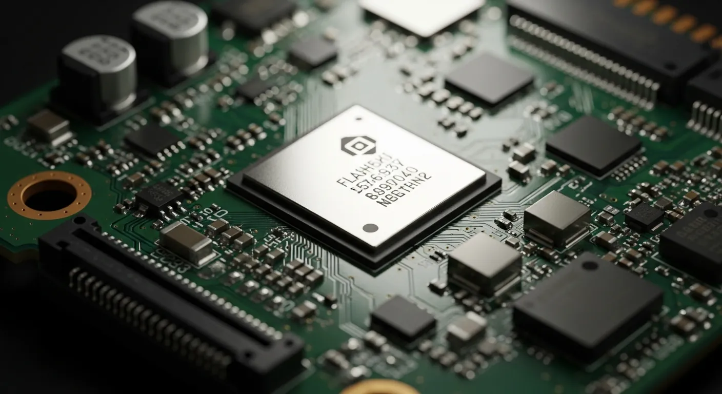 Alt Text: Recuperação de dados em chip de memória de celular