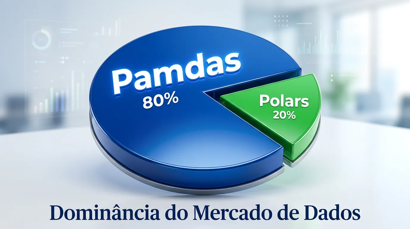 Grafico de mercado Pandas vs Polars