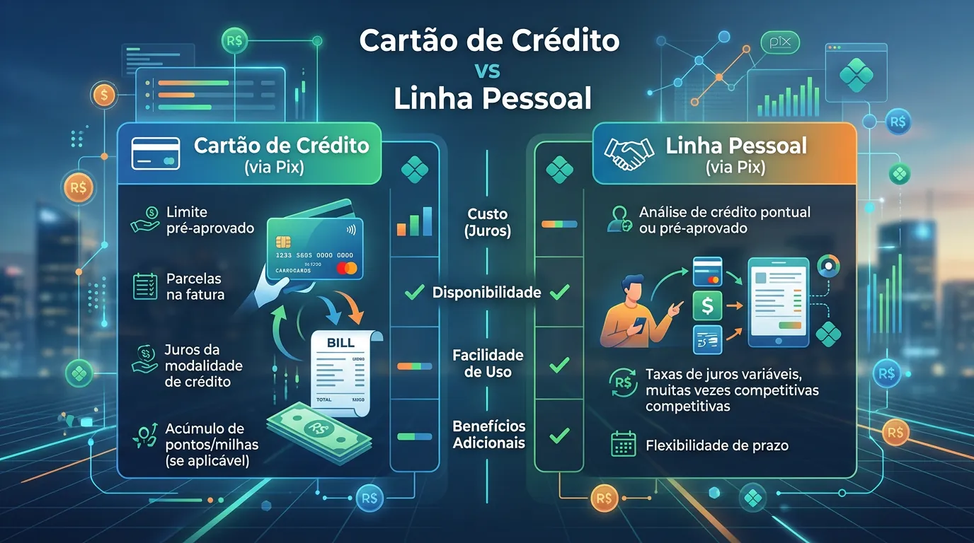 Modalidades do Pix no crédito nos bancos