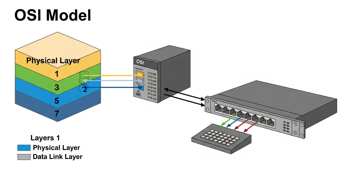 Modelo OSI e topologia física