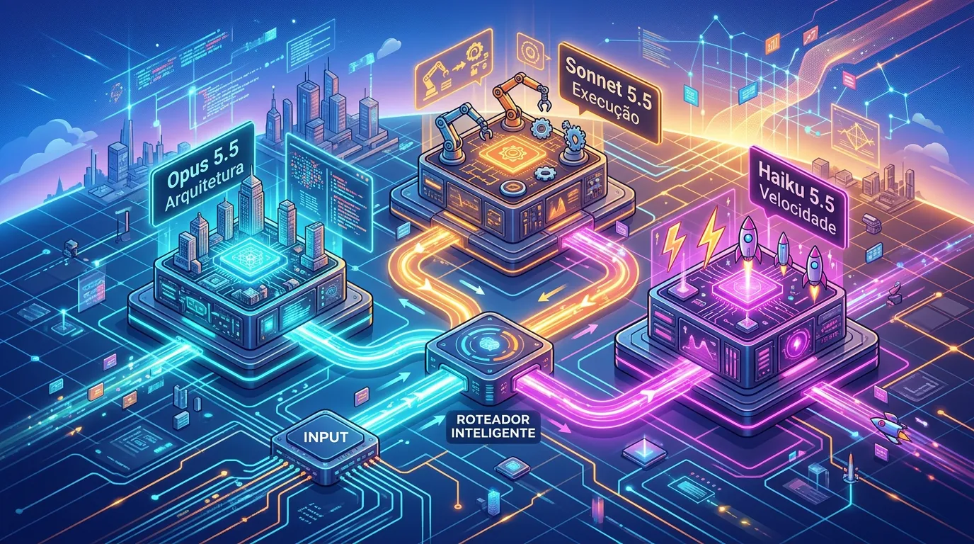 Arquitetura de modelos Claude 5.5 da Anthropic para programação e empresas