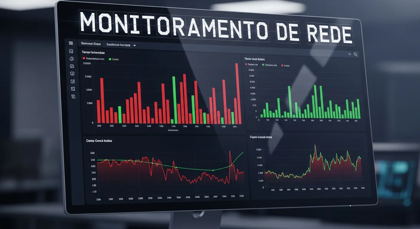 Dashboard de monitoramento de throughput e perda de pacotes