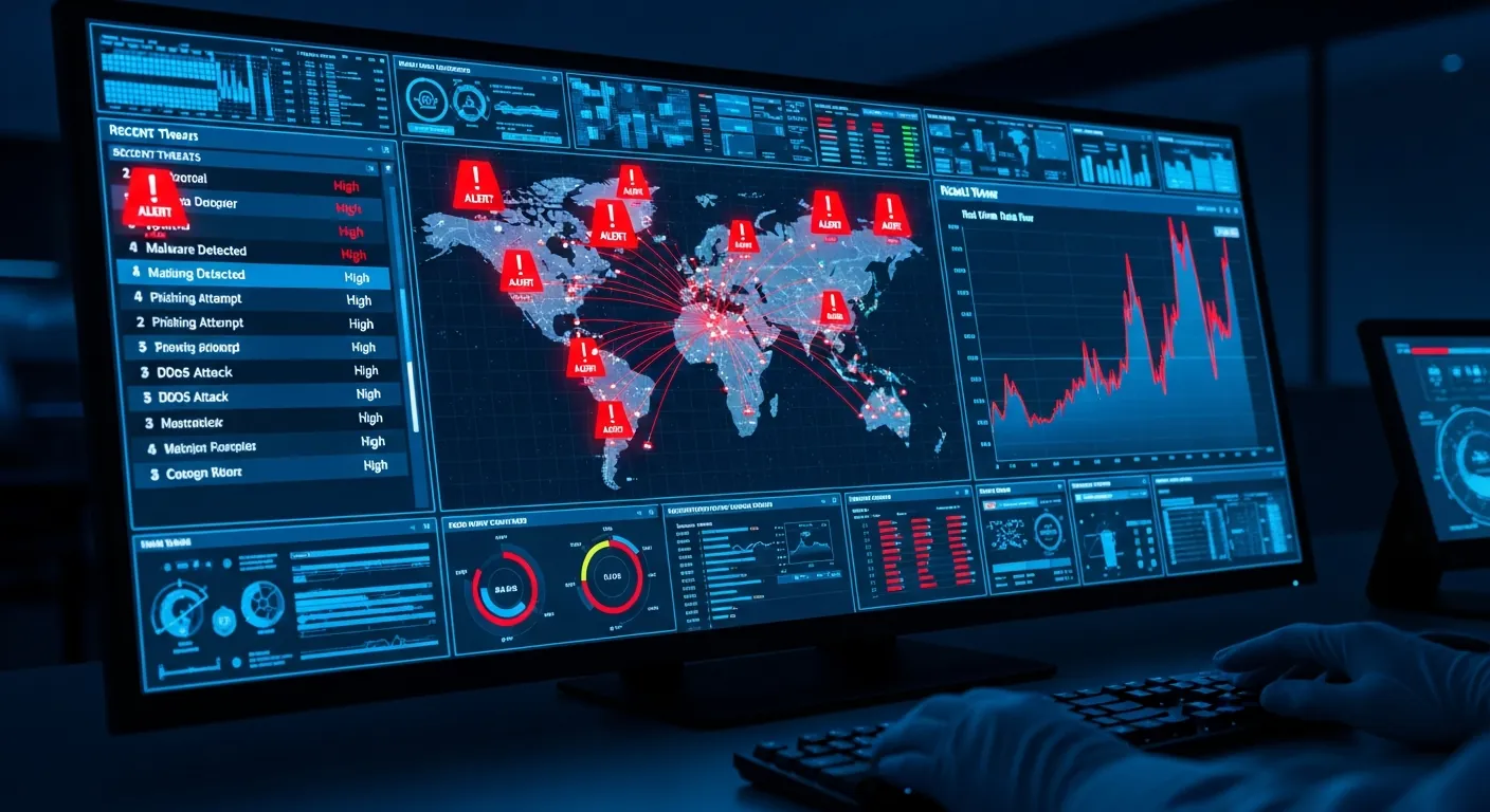 Alt Text: Especialista em segurança analisando logs de acesso