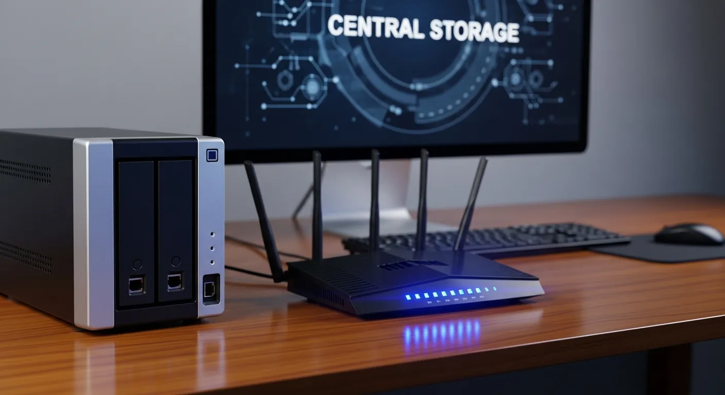 Dispositivo NAS conectado ao roteador