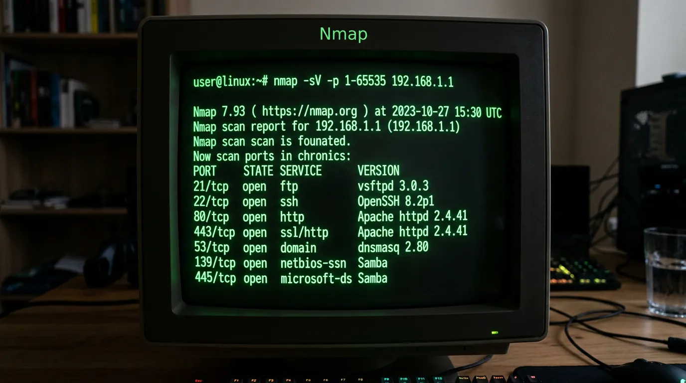 Tela de terminal executando o Nmap