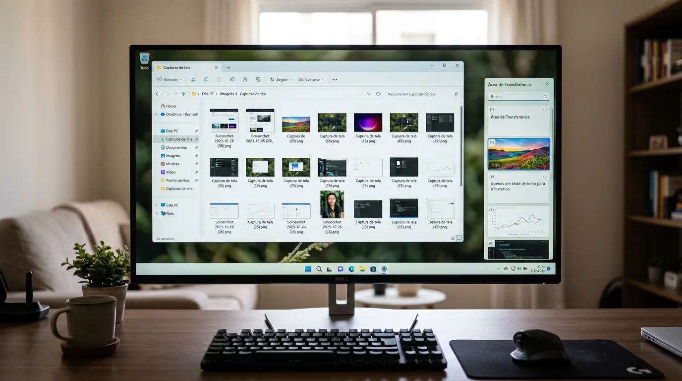 Onde ficam salvos os prints no PC e como usar o histórico Windows + V