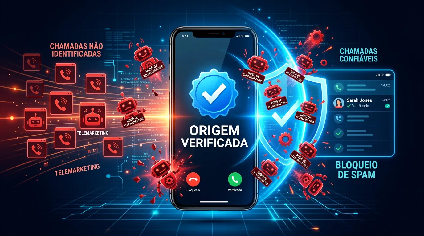 Autenticação de chamadas Origem Verificada contra robocalls e spam